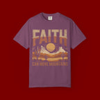 Faith Can Move Mountains T-Shirt — Retro Desert Inspirational Tee