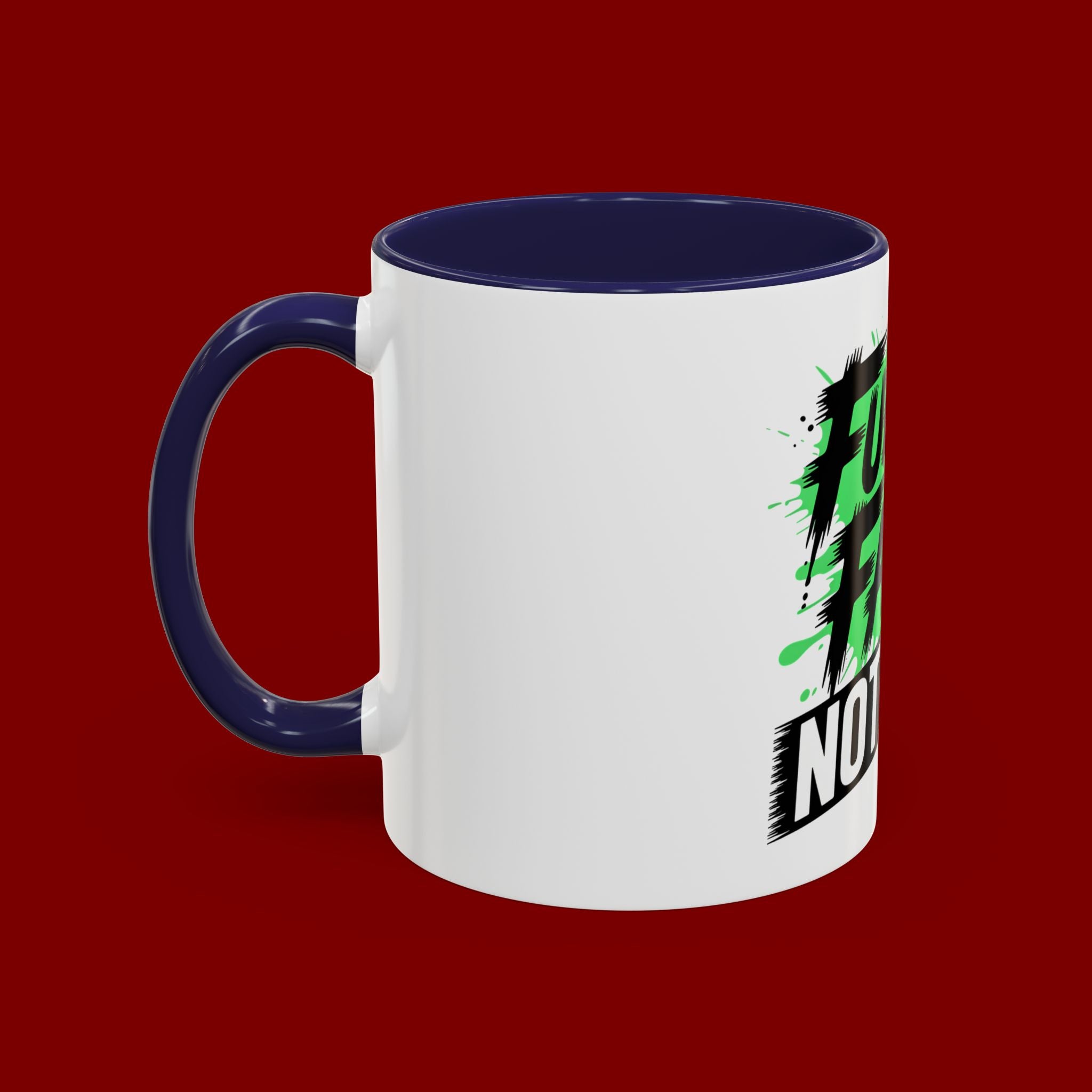 Accent Coffee Mug — "Fueled by Faith Not Fear" Inspirational Ceramic Mug (11/15 oz)