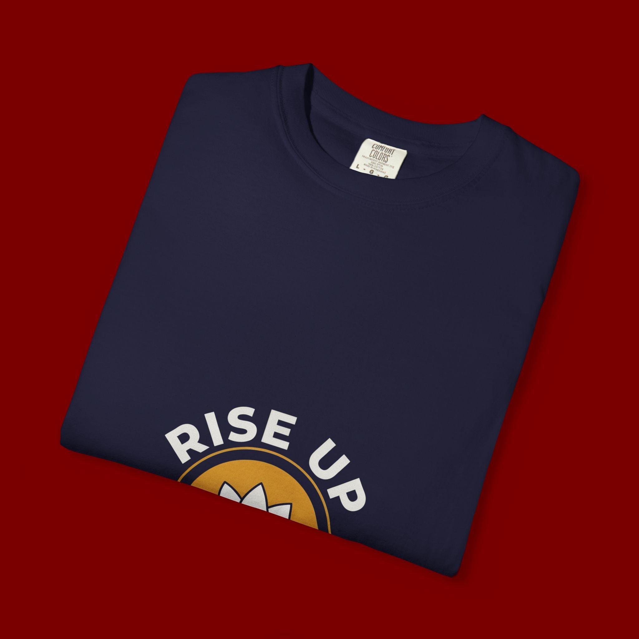 Rise Up and Pray T-Shirt — Spiritual Faith Graphic Tee with Lotus