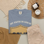 Solid Faith Shield T-Shirt — "My Faith in God Is Solid" Christian Tee