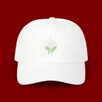 Dad Cap — Minimal Green Plant Drip Embroidered Hat