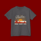 Kids T-Shirt - "Positive" Retro Sunrise Tee (Mind • Vibes • Life)
