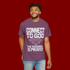 Connect to God T-Shirt — "The Password Is Prayer" Christian Faith Tee