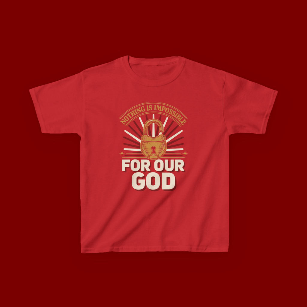 Kids 'For Our God' Christian Faith T‑Shirt — Inspirational Religious Tee