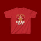 Kids 'For Our God' Christian Faith T‑Shirt — Inspirational Religious Tee