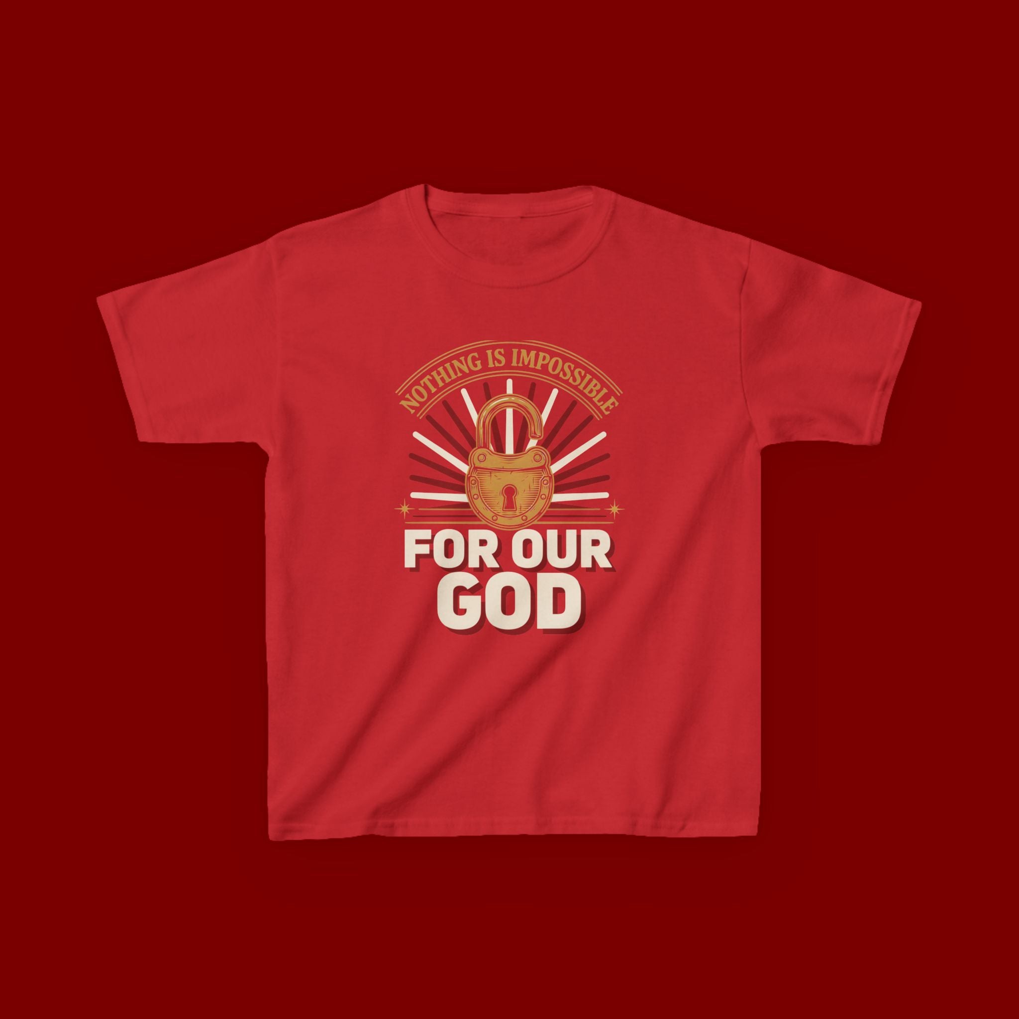 Kids 'For Our God' Christian Faith T‑Shirt — Inspirational Religious Tee