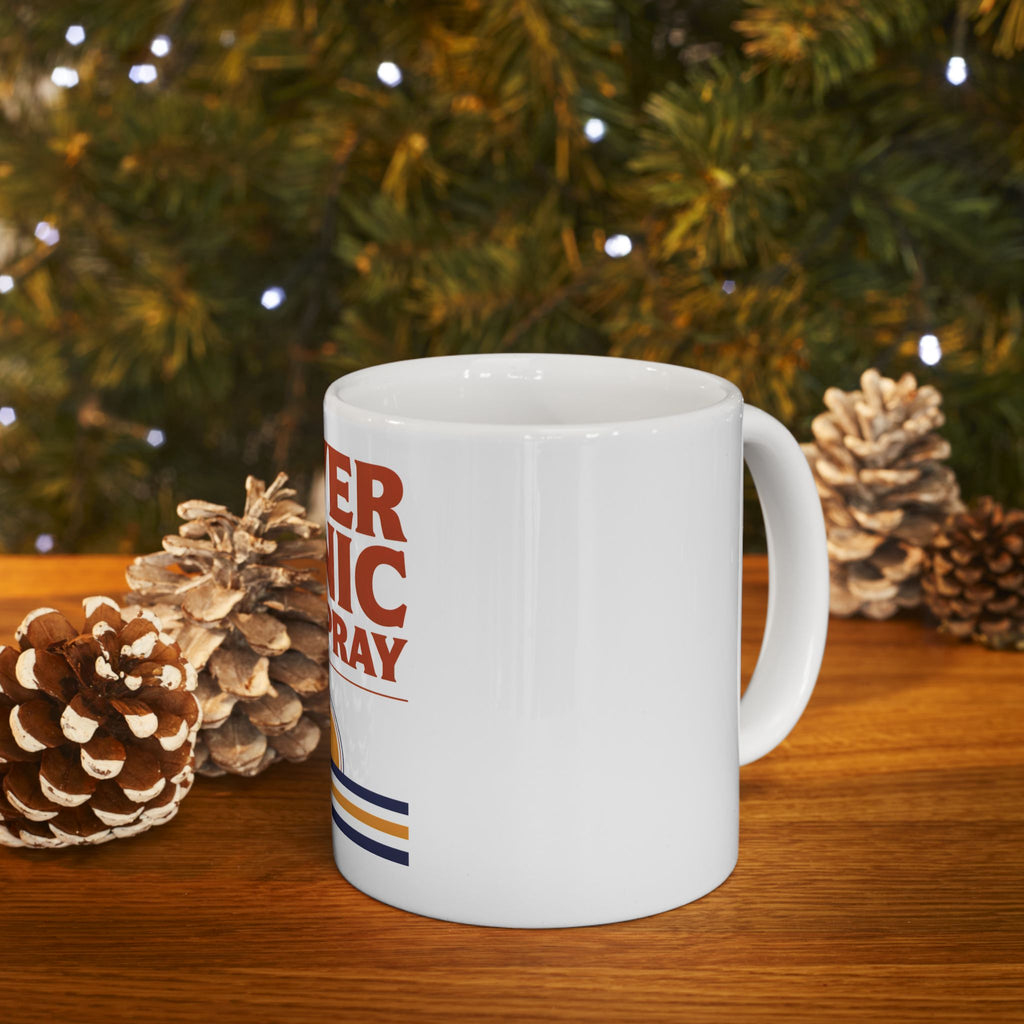 Never Panic Just Pray Ceramic Mug — Inspirational Christian Coffee Cup (11oz or 15oz)