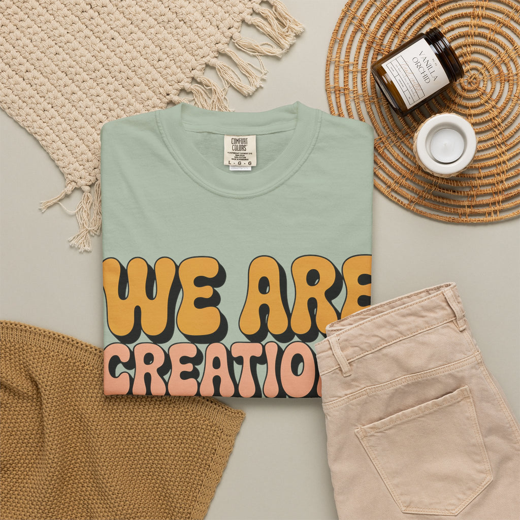 We Are Creations of God T-Shirt — Retro Faith Graphic Tee