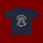 Kids T-Shirt – "I Can't Go a Day Without God" Floral Lungs Christian Tee