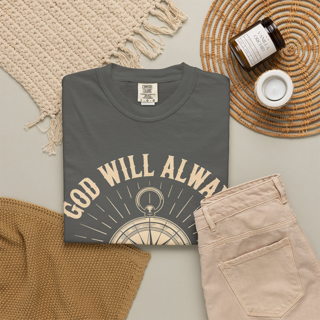 God Will Always Make A Way T-Shirt — Compass Christian Faith Graphic Tee