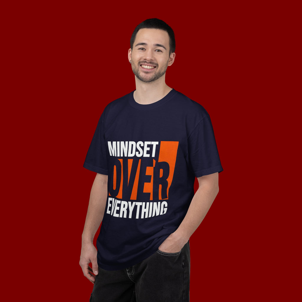 OVER Block Graphic T-Shirt — Bold Orange Minimalist Tee