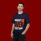 OVER Block Graphic T-Shirt — Bold Orange Minimalist Tee