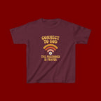 Kids Tee - "Connect to God" WiFi Prayer Graphic Shirt