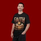 Faith Can Move Mountains T-Shirt — Retro Desert Inspirational Tee