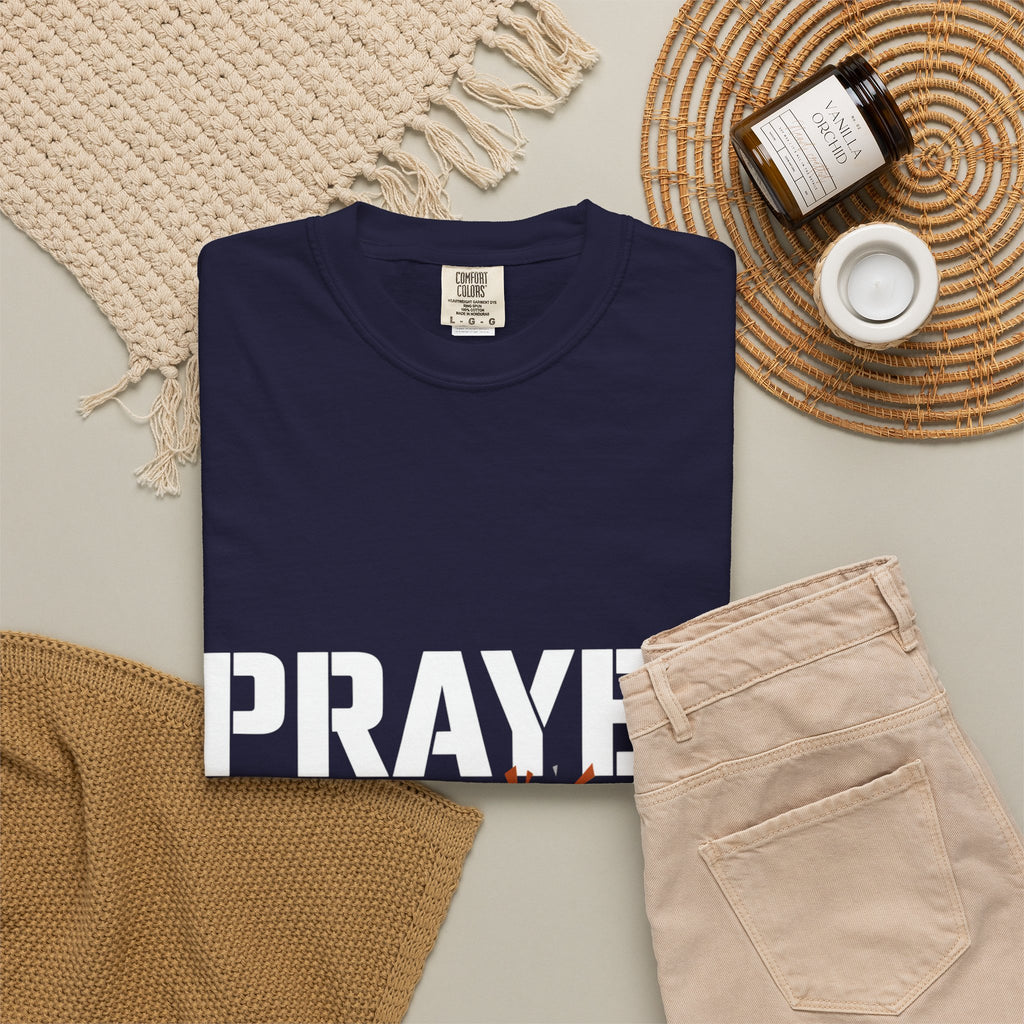 Prayer T-Shirt — Faith Arrow Graphic Tee ("Prayer: The Most Powerful Weapon")