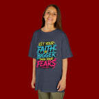 Kids Tee — "Let Your Faith Be Bigger Than Your Fears" Inspirational Graphic