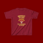 Kids Tee - "Connect to God" WiFi Prayer Graphic Shirt