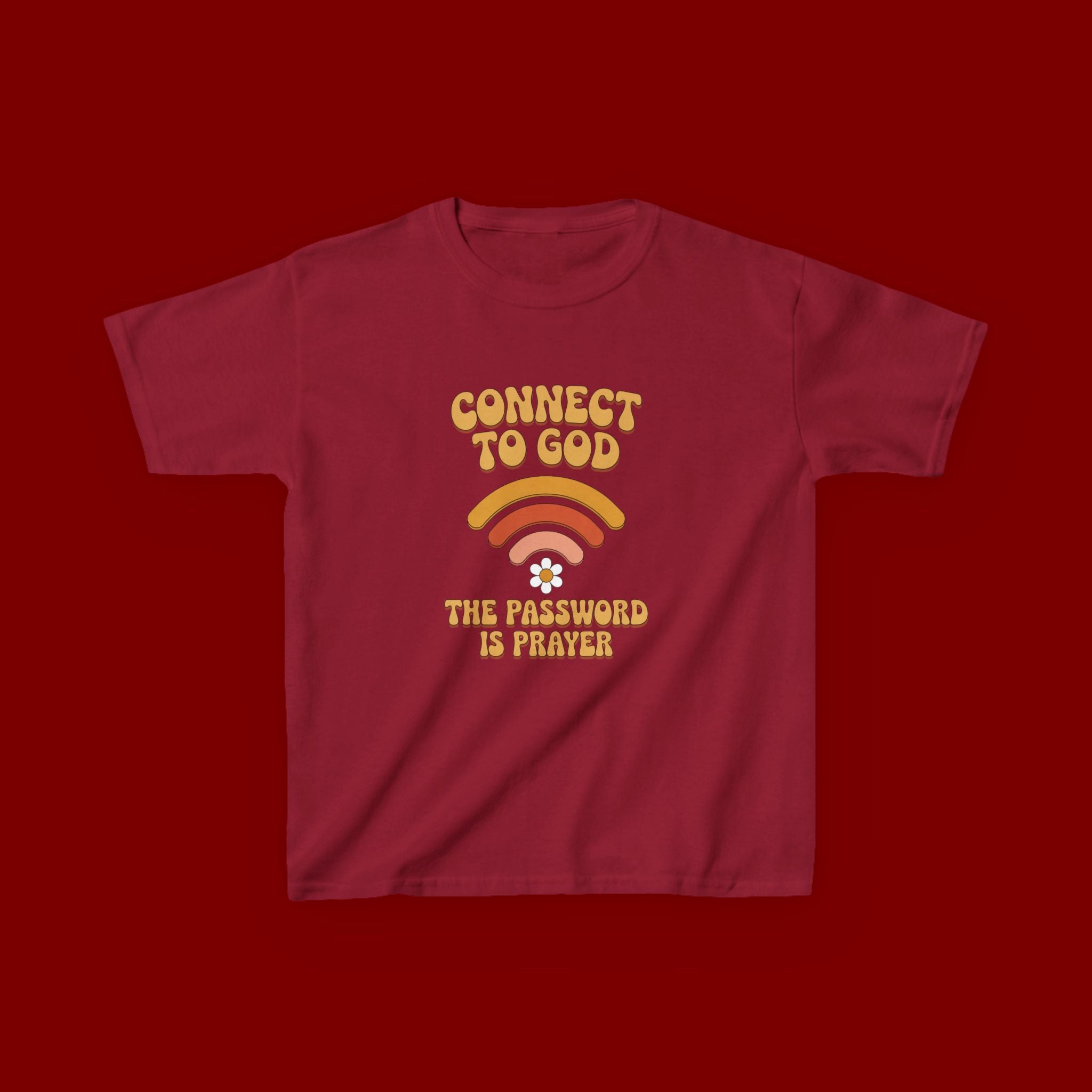 Kids Tee - "Connect to God" WiFi Prayer Graphic Shirt