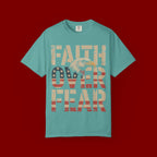 Faith Over Fear T-Shirt — Patriotic Eagle Graphic Tee