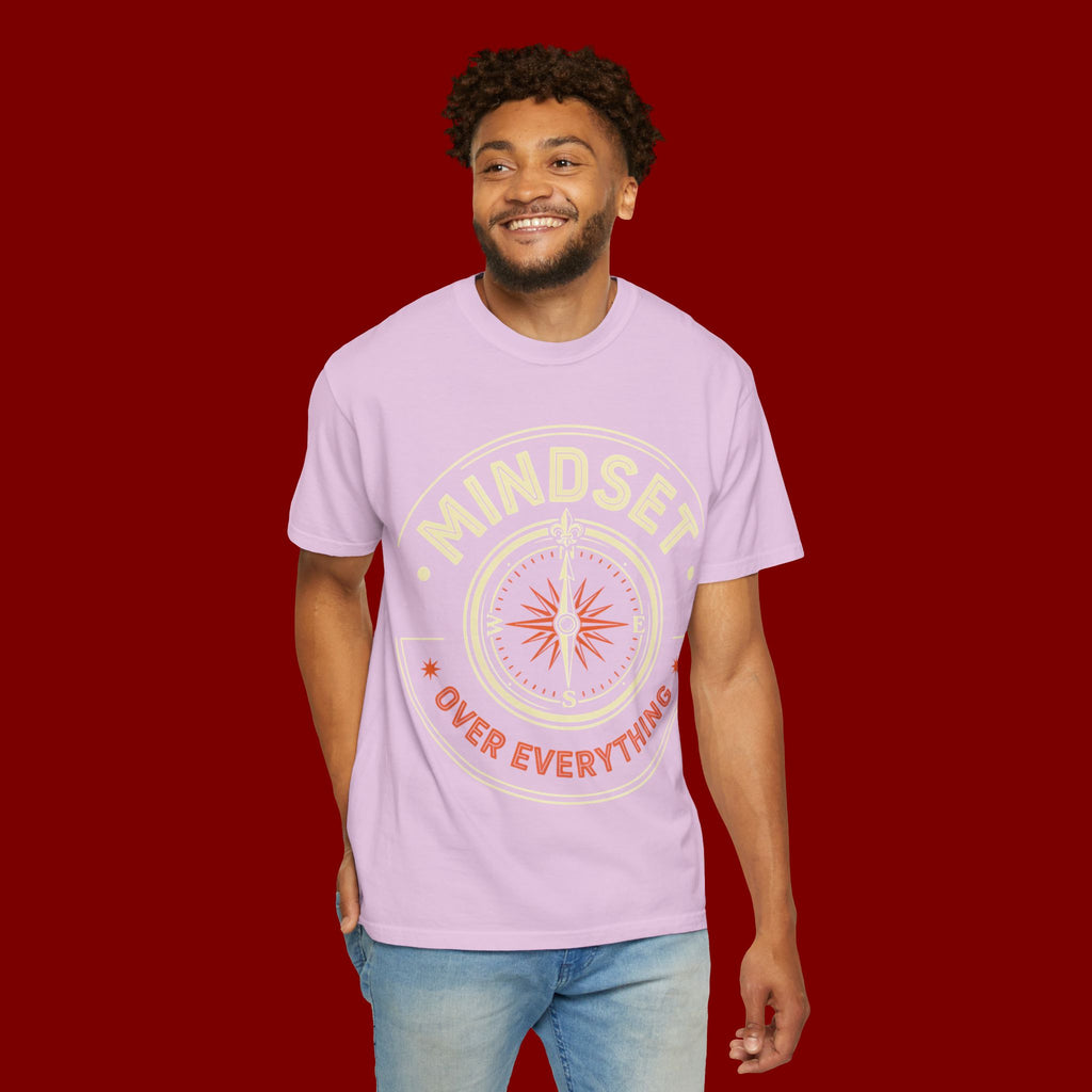 Mindset Over Everything T-Shirt — Positive Vibes Compass Graphic Tee