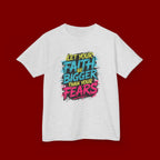 Kids Tee — "Let Your Faith Be Bigger Than Your Fears" Inspirational Graphic