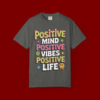 Positive Mind Positive Vibes Positive Life T-Shirt — Retro Smile Graphic Tee