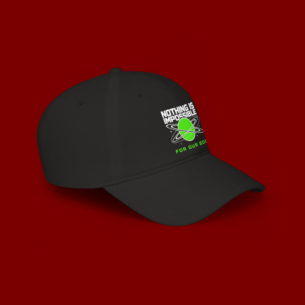 Nothing Is Impossible Baseball Cap — Faith-Inspired Green Planet Design