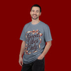 Good Vibes Only T-Shirt — Positive Message Graphic Tee with Ribbon Design