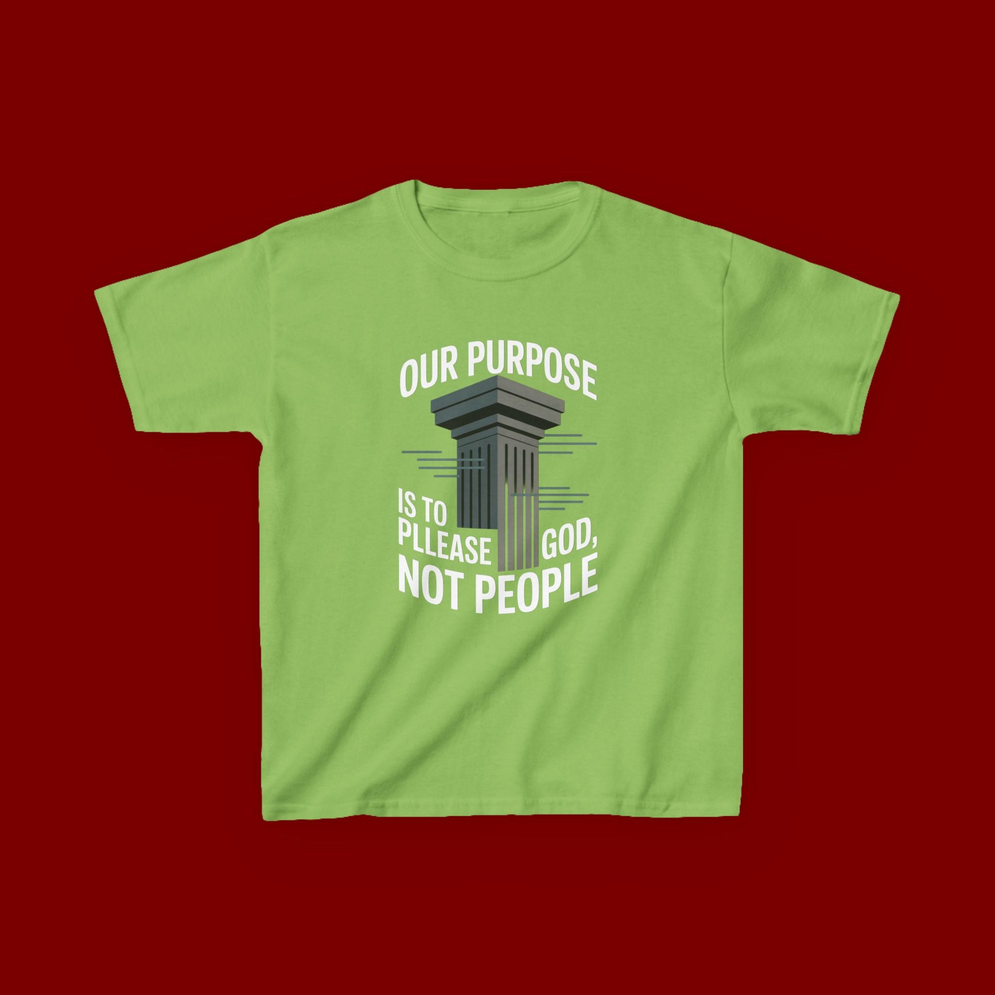 Kids T-Shirt — "Our Purpose Is To Please God, Not People" Faith Graphic Tee
