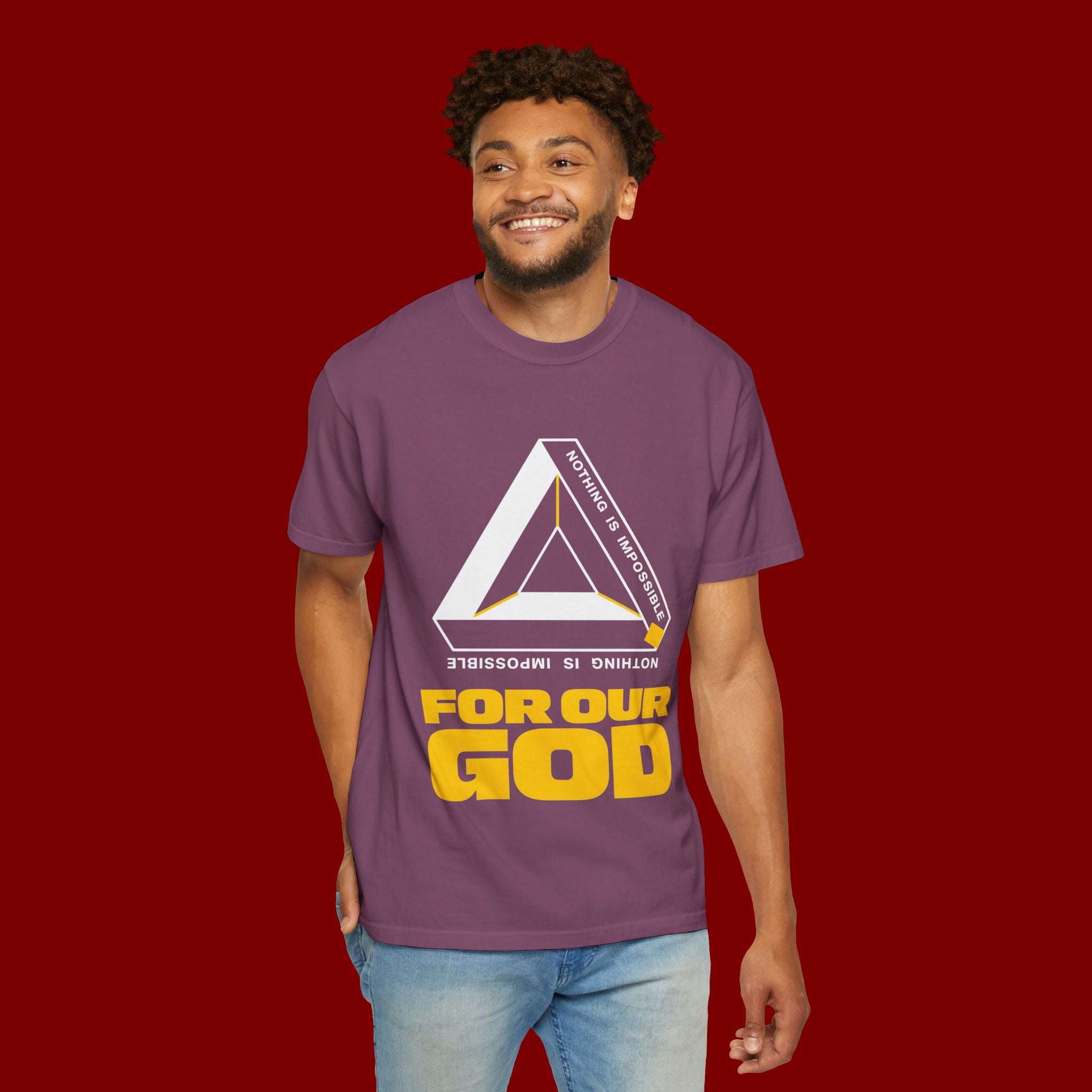 For Our God T‑Shirt — Christian Triangle Graphic Tee