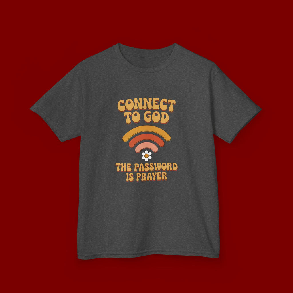 Kids Tee - "Connect to God" WiFi Prayer Graphic Shirt