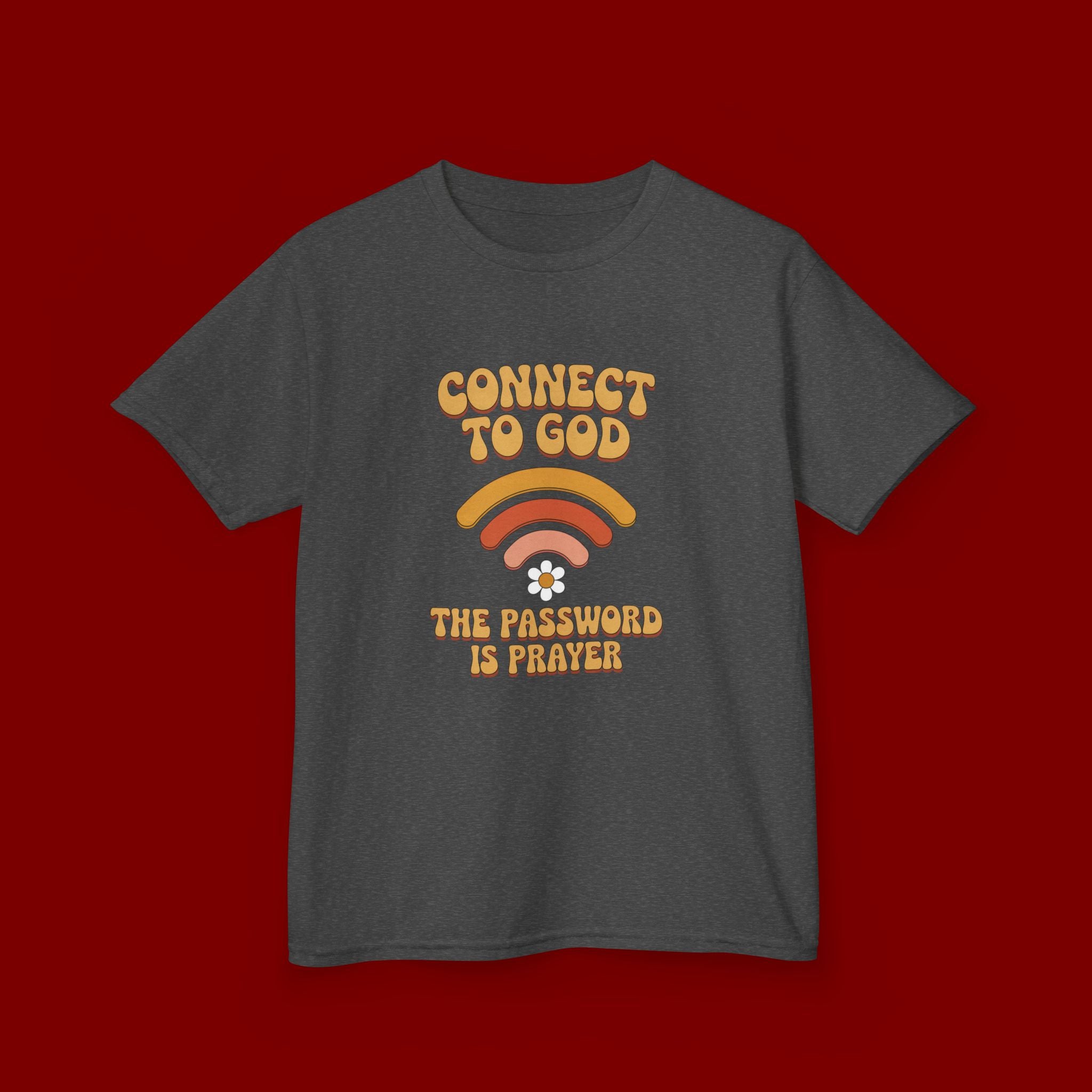 Kids Tee - "Connect to God" WiFi Prayer Graphic Shirt