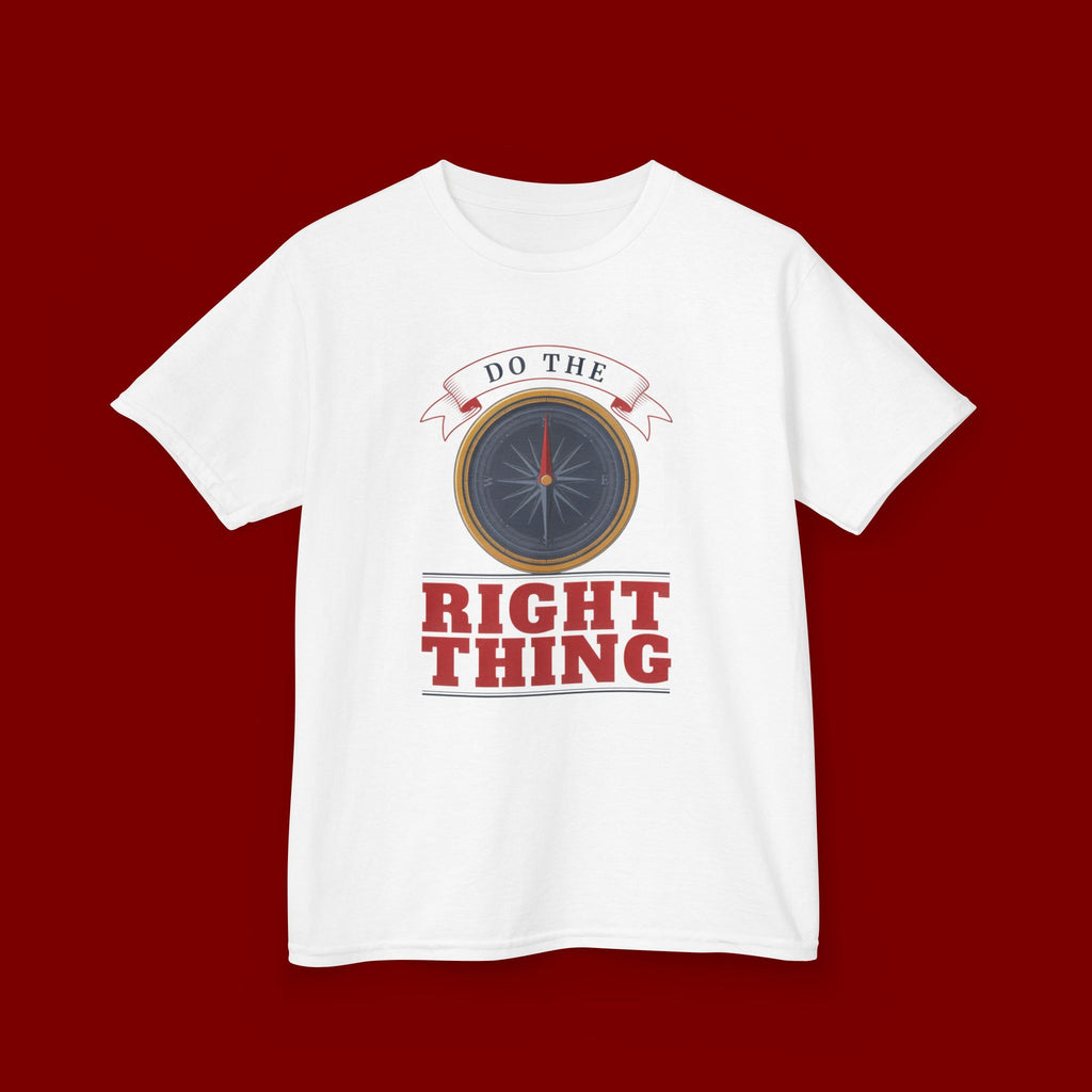 Do The Right Thing Kids T‑Shirt — Compass Graphic Moral Encouragement Tee