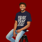 Prayer T-Shirt — "Pray On It, Pray Over It, Pray Through It" Christian Tee