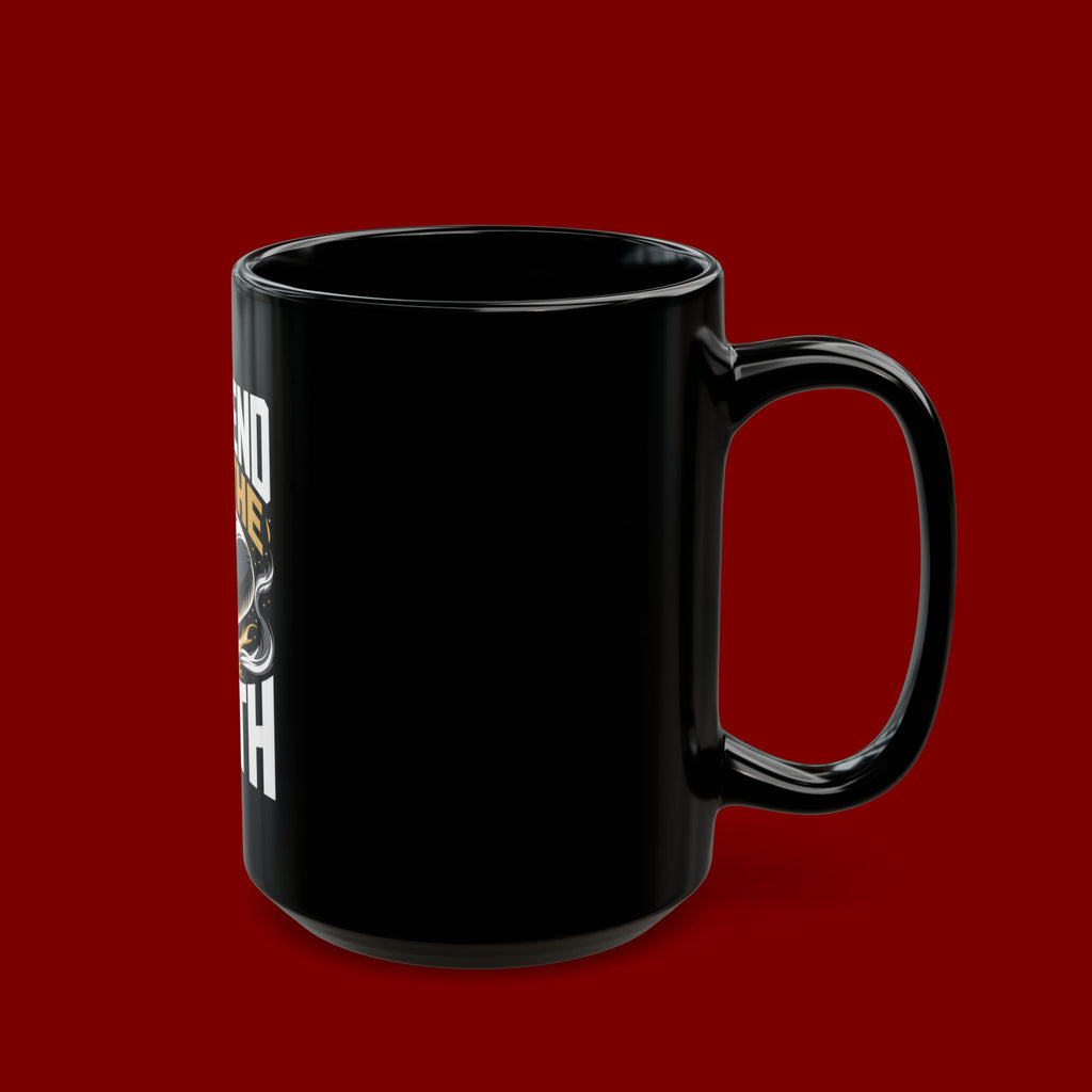 Contend for the Faith Black Mug – Inspirational Boxing Gloves Religious Coffee Cup (11oz/15oz)