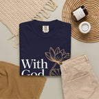 Faith T-Shirt — "With God, every hardship brings ease" Inspirational Christian Tee