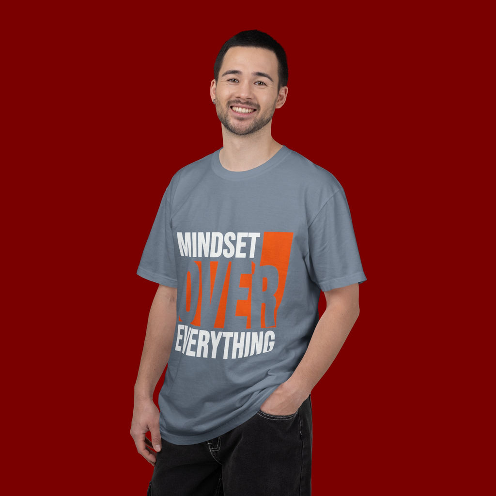 OVER Block Graphic T-Shirt — Bold Orange Minimalist Tee