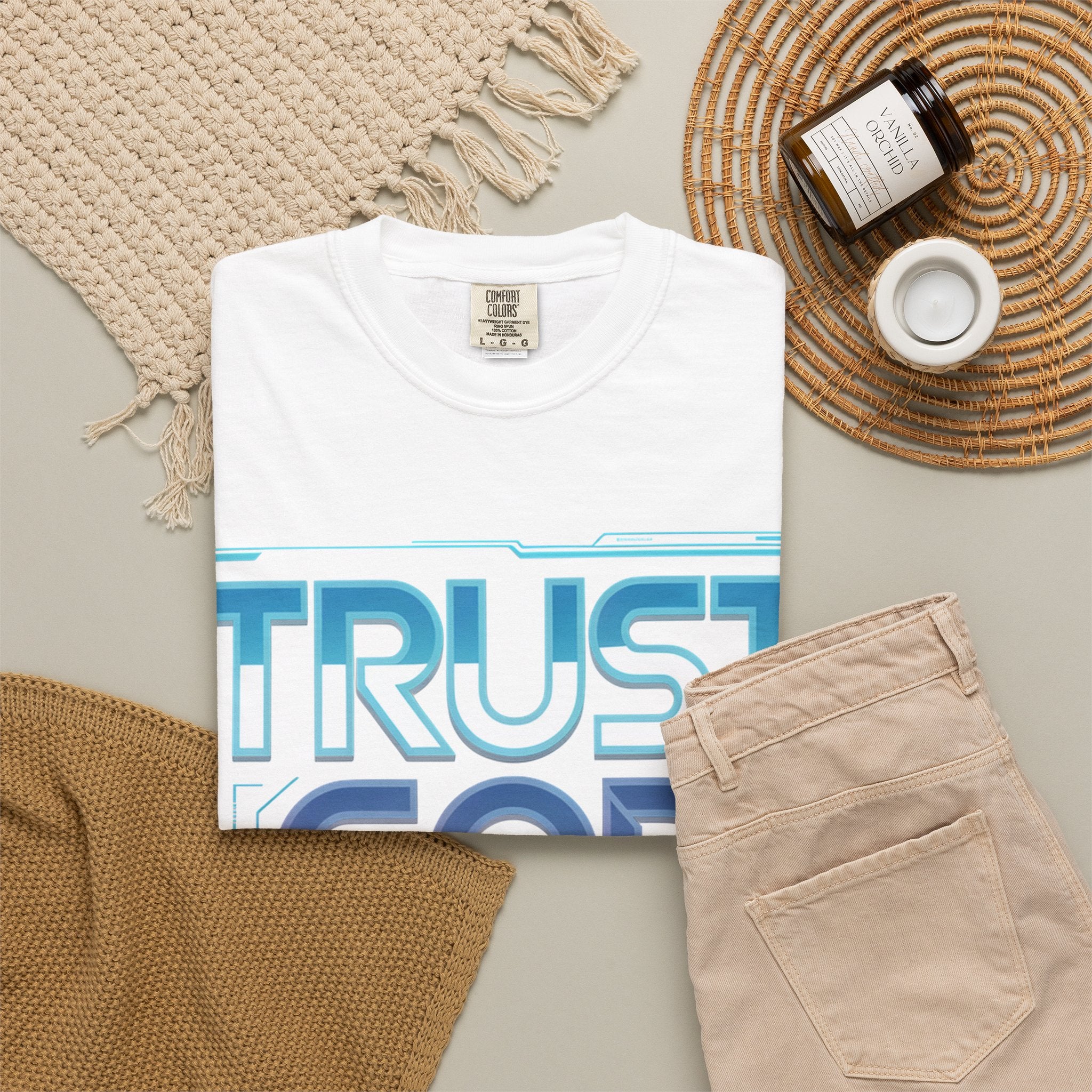Trust God, Bro. T-Shirt — Retro Gradient Faith Tee