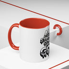 Ceramic Mug — "All Strength Comes From God" Black Accent Coffee Cup (11/15 oz)