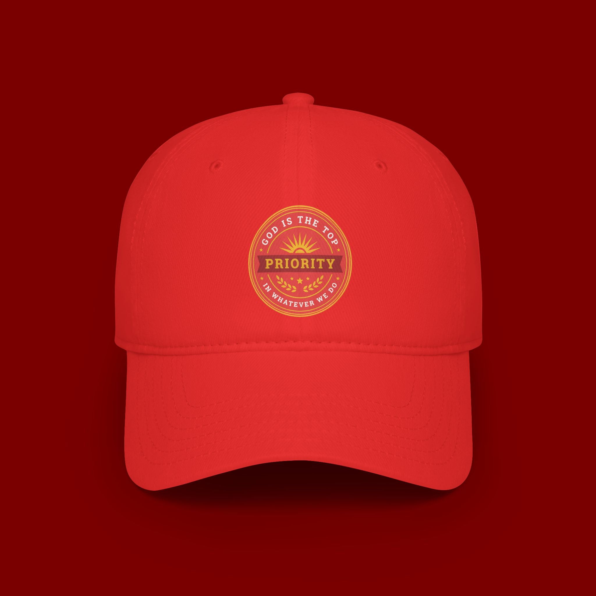 Baseball Cap — "God Is The Top Priority" Emblem Hat