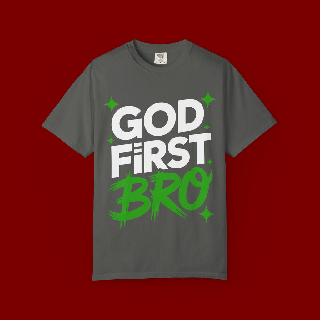 God First Bro T-Shirt — Faith Graphic Tee for Guys