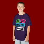 Kids Tee - "Do The Right Thing" Bold Colorblock Graphic