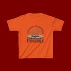 Kids Tee — “Faith Makes the Impossible Possible” Floral Inspirational Shirt