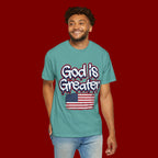 God Is Greater American Flag T-Shirt