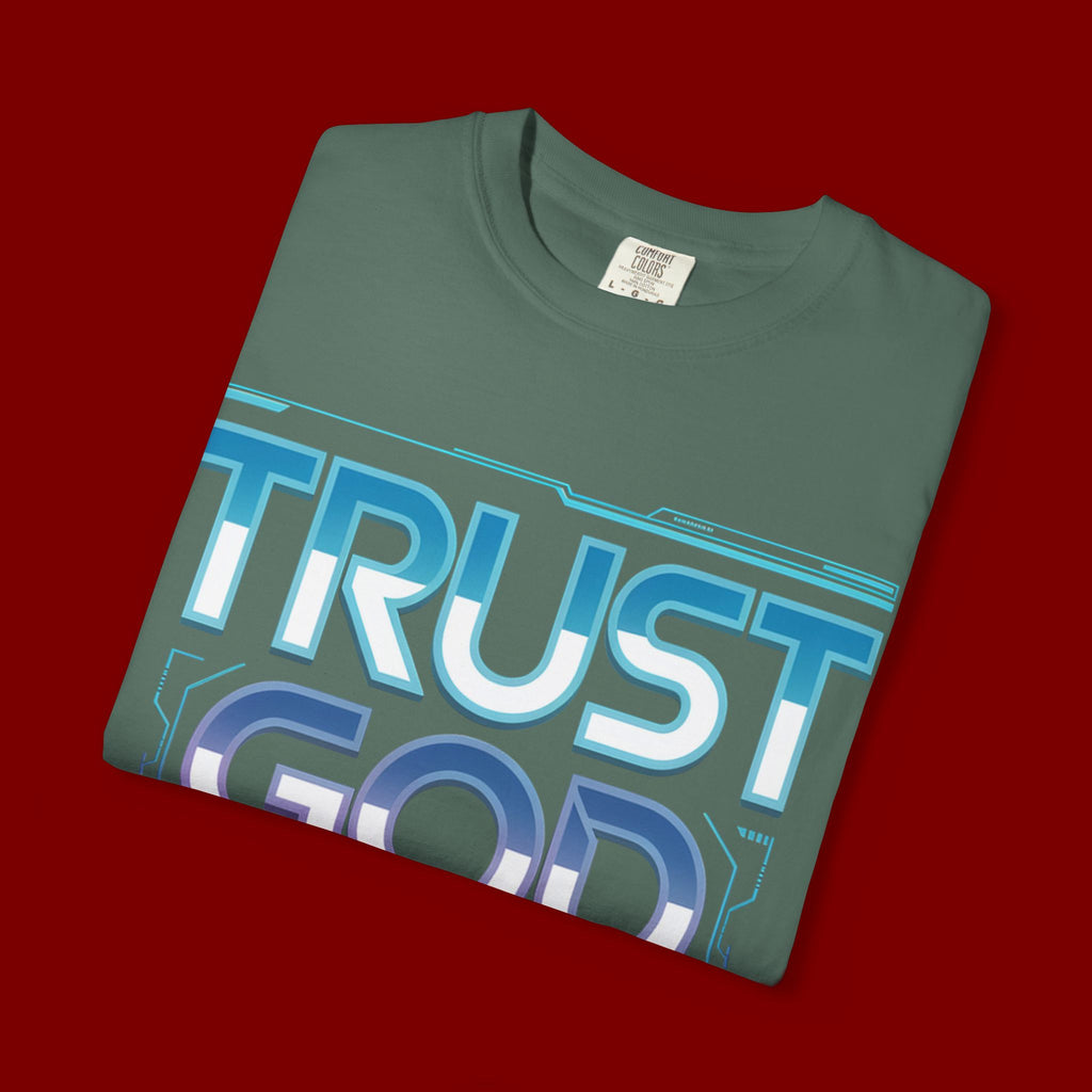 Trust God, Bro. T-Shirt — Retro Gradient Faith Tee