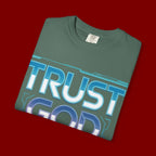 Trust God, Bro. T-Shirt — Retro Gradient Faith Tee