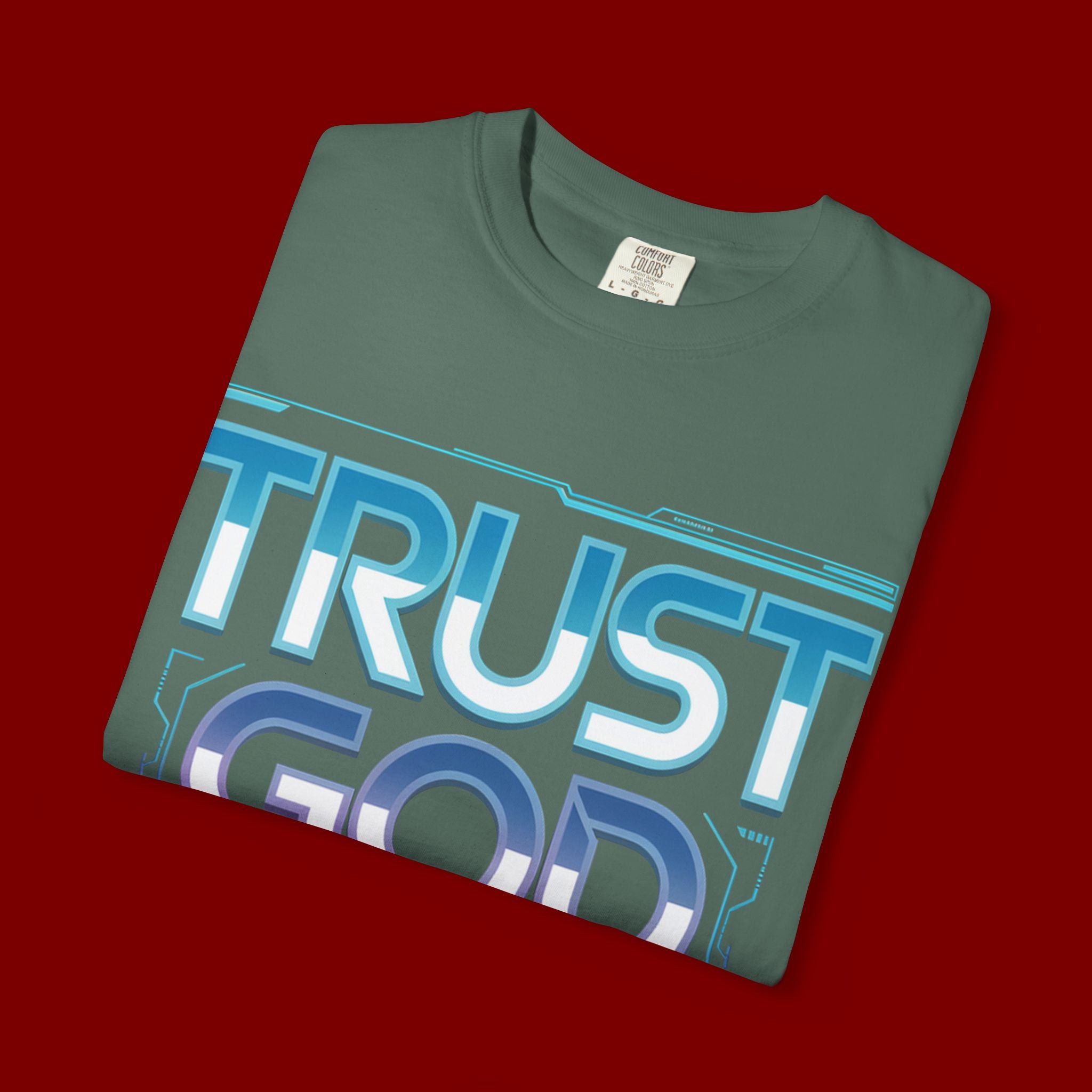 Trust God, Bro. T-Shirt — Retro Gradient Faith Tee