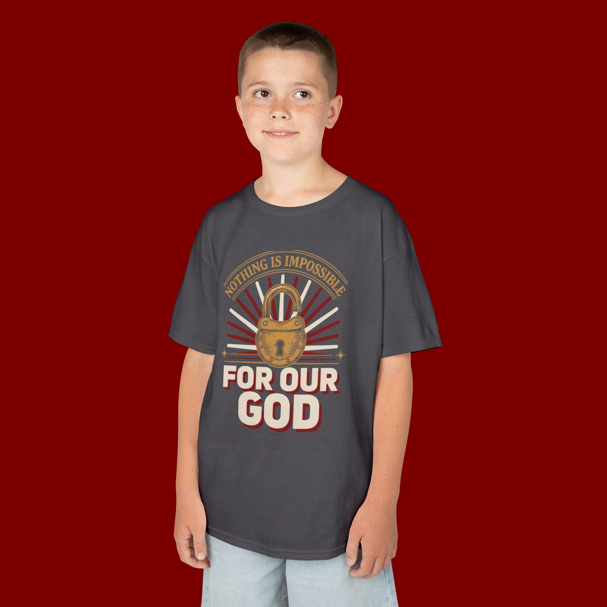 Kids 'For Our God' Christian Faith T‑Shirt — Inspirational Religious Tee