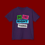 Kids Tee - "Do The Right Thing" Bold Colorblock Graphic