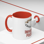 Accent Coffee Mug — "Faith Makes the Impossible Possible" Inspirational Ceramic Mug